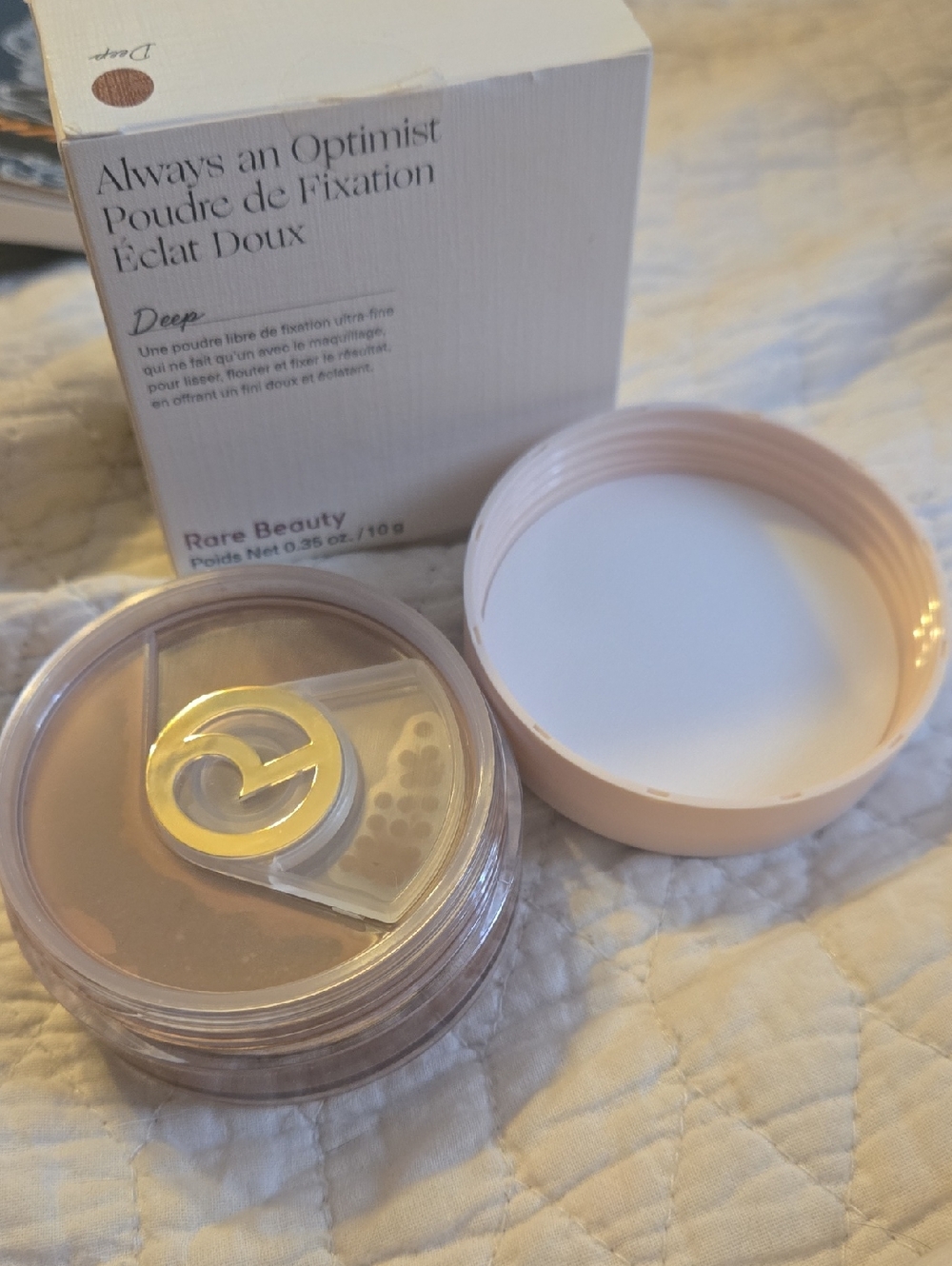 Rare Beauty Loose Setting Powder Always An Optimist Color Deep